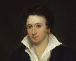 Portrait of Percy Bysshe Shelley author of Bereavement