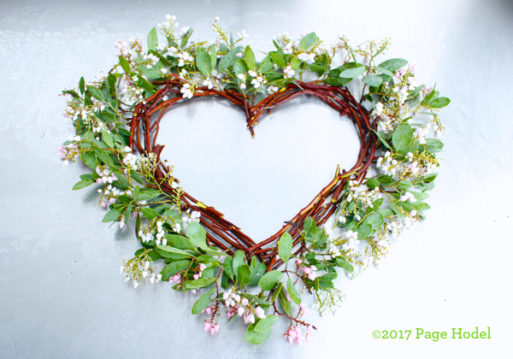 handmade heart of flowers 