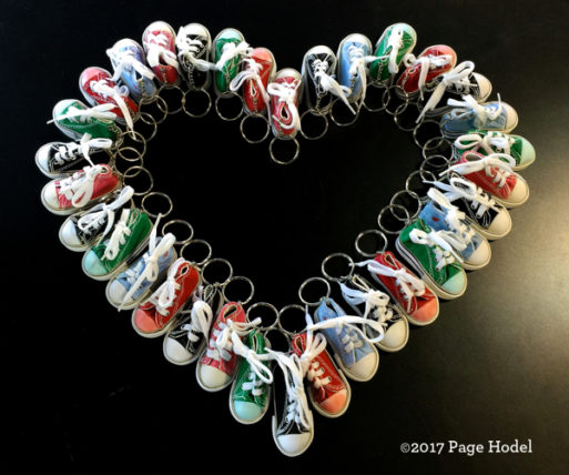 Heart made of sneakers 