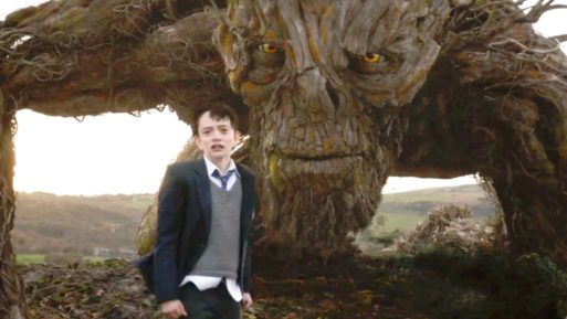 Still shot of boy in the movie, "A Monster Calls" about grief healing
