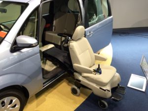 A van that has a wheelchair attached allowing Medicare patients to get to their doctors' appointments