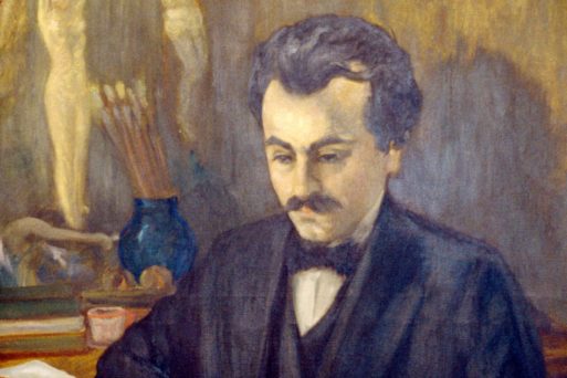 Painted portrait of Khalil Gibran