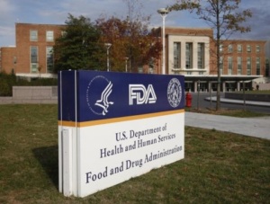 Front entry sign to the FDA headquarters