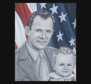 Father and Child painting from American Fallen Soldiers