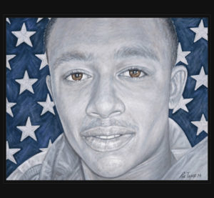 The portrait of one of American Fallen Soldiers