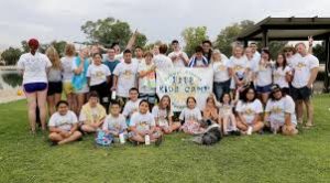 A group photo of grieving children from kids camp