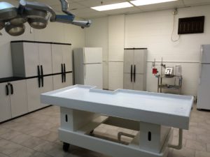 Cryonics institute patient perfusion room