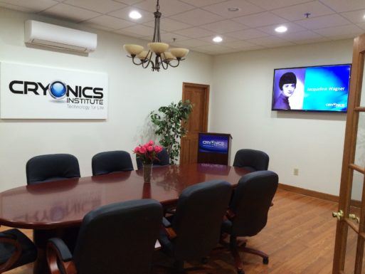 Cryonics Institute conference room where people talk about what cryonics cost