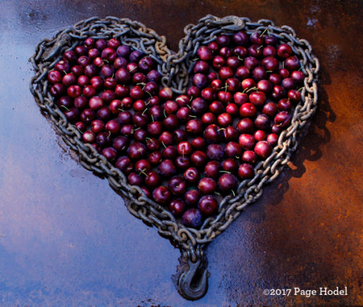 handmade heart fruit wrapped in chain