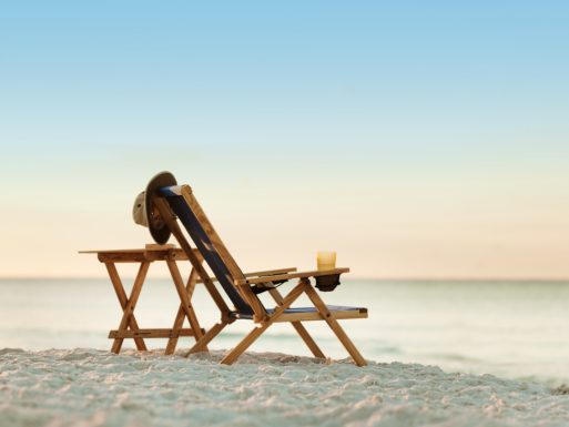 An empty beach chair...time to make memories is over after you're gone