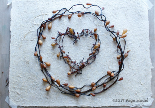 Handmade heart of branches