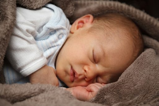 An infant sleeping 