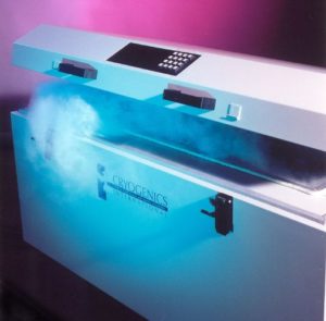 A cryopreservation unit that houses bodies, keeping them at low temperatures in the hopes of reviving them at a later date in the future