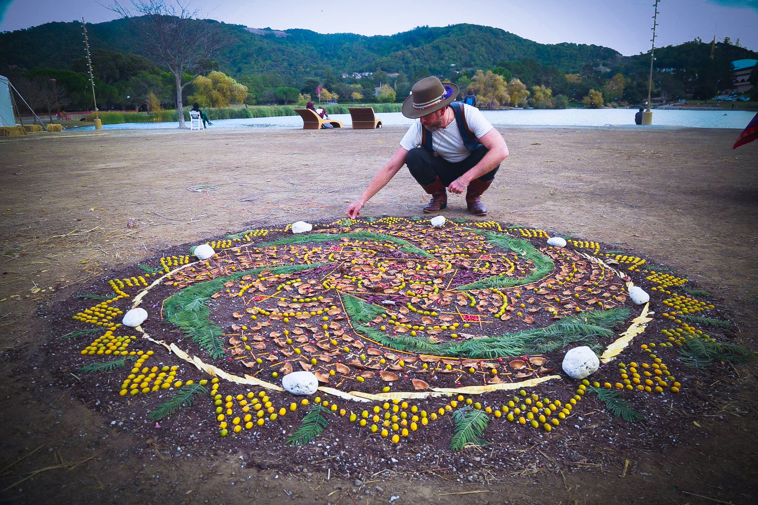 An image of impermanent earth art by Day Schildkret