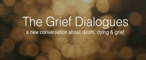 Banner for "The Grief Dialogues," the brainchild of Elizabeth Coplan