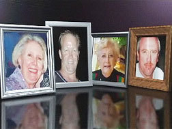 Portraits of the four cancer patients from the documentary "A Good Death"