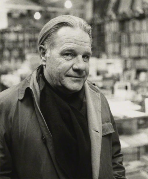 Black and white photo of Lawrence Durrell