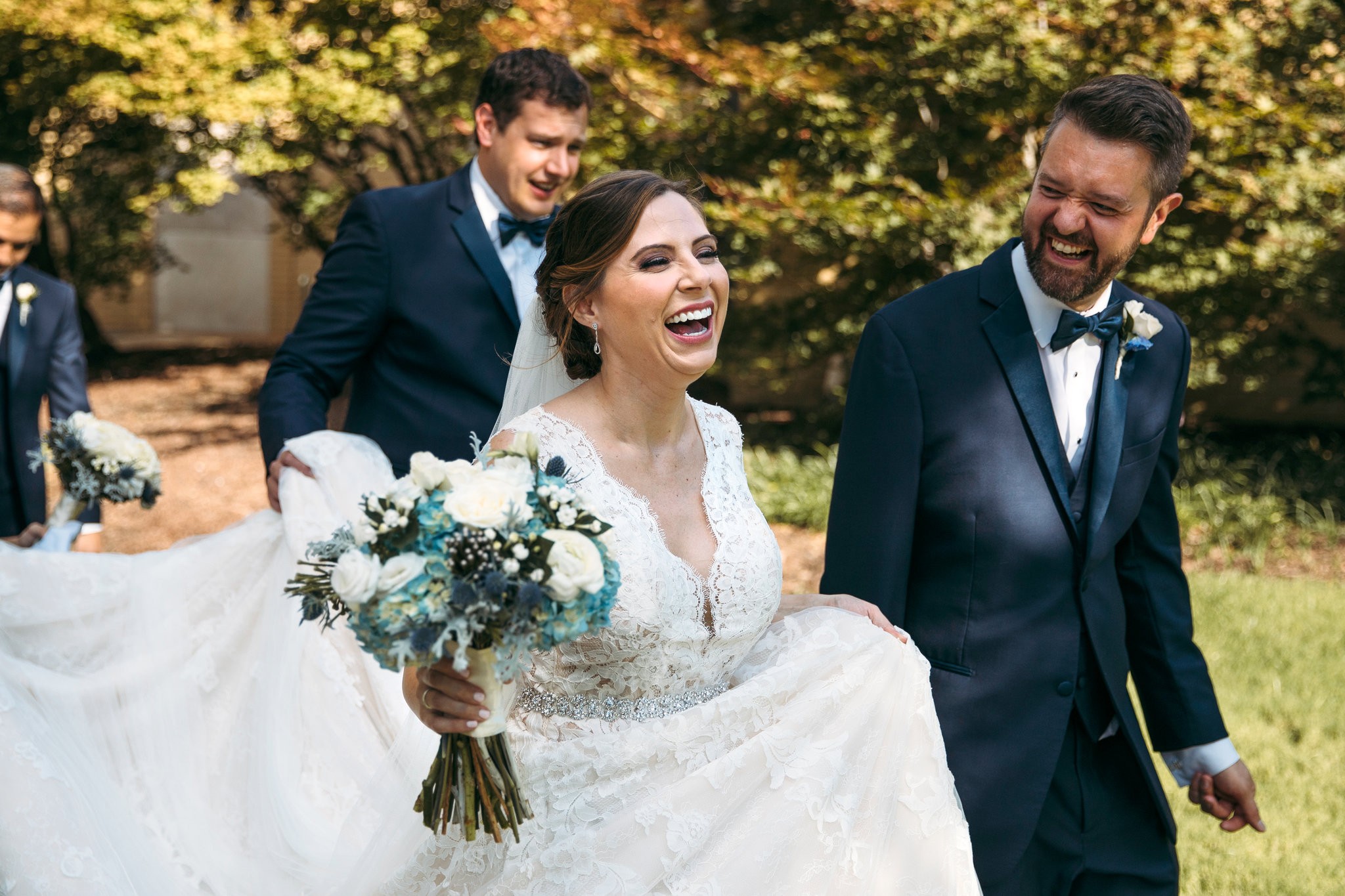 Lindsey Wilkerson and Joel Alsup on their wedding day at St. Jude's
