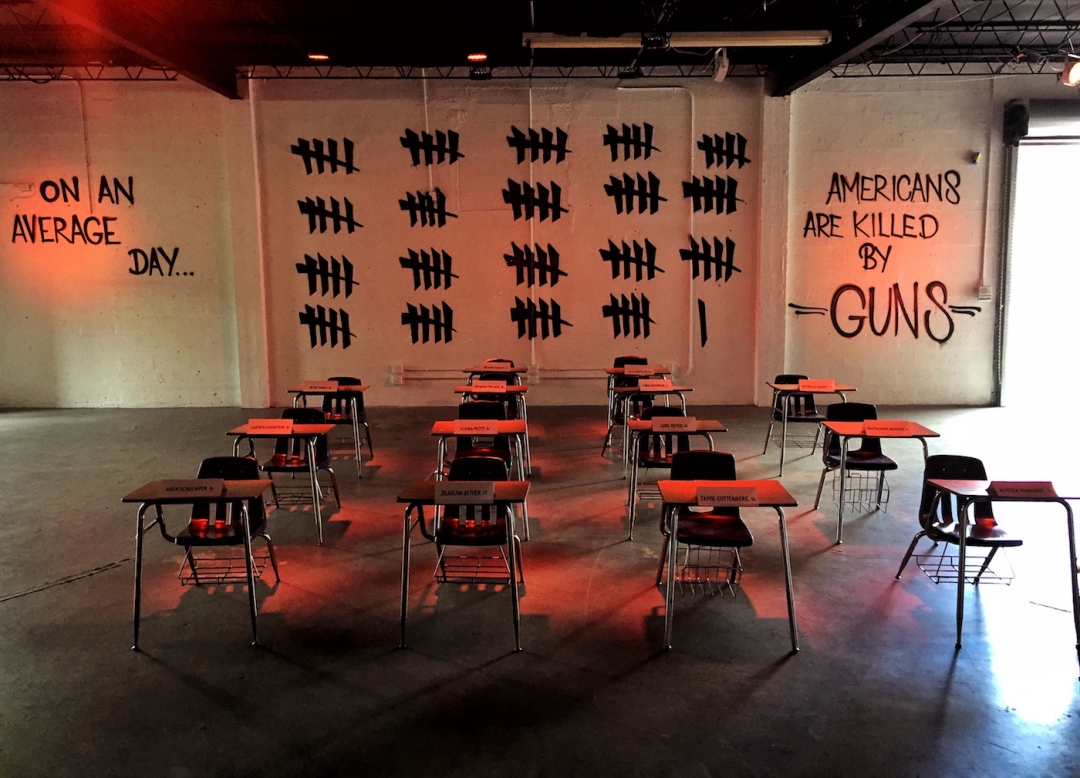 Image from the art installation "Parkland 17," close in subject to "Walls of Demand"