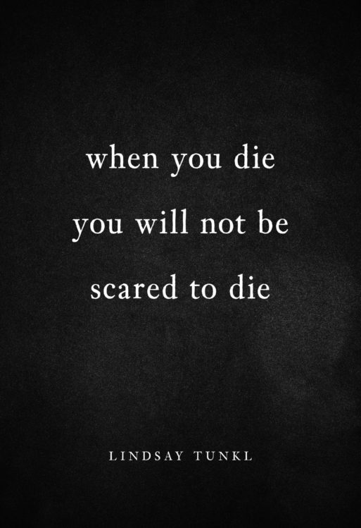 when you die you will not be scared to die book cover