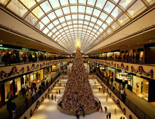 Mall at the holiday season 