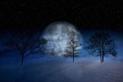 Cold Winter Moon depicts the poems wreckage of the moon