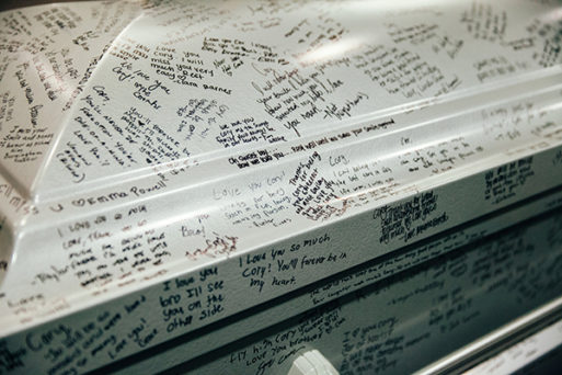 heartfelt messages to decorate the coffin