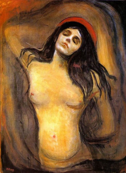Edvard Munch depicts passion and love in "The Madonna"