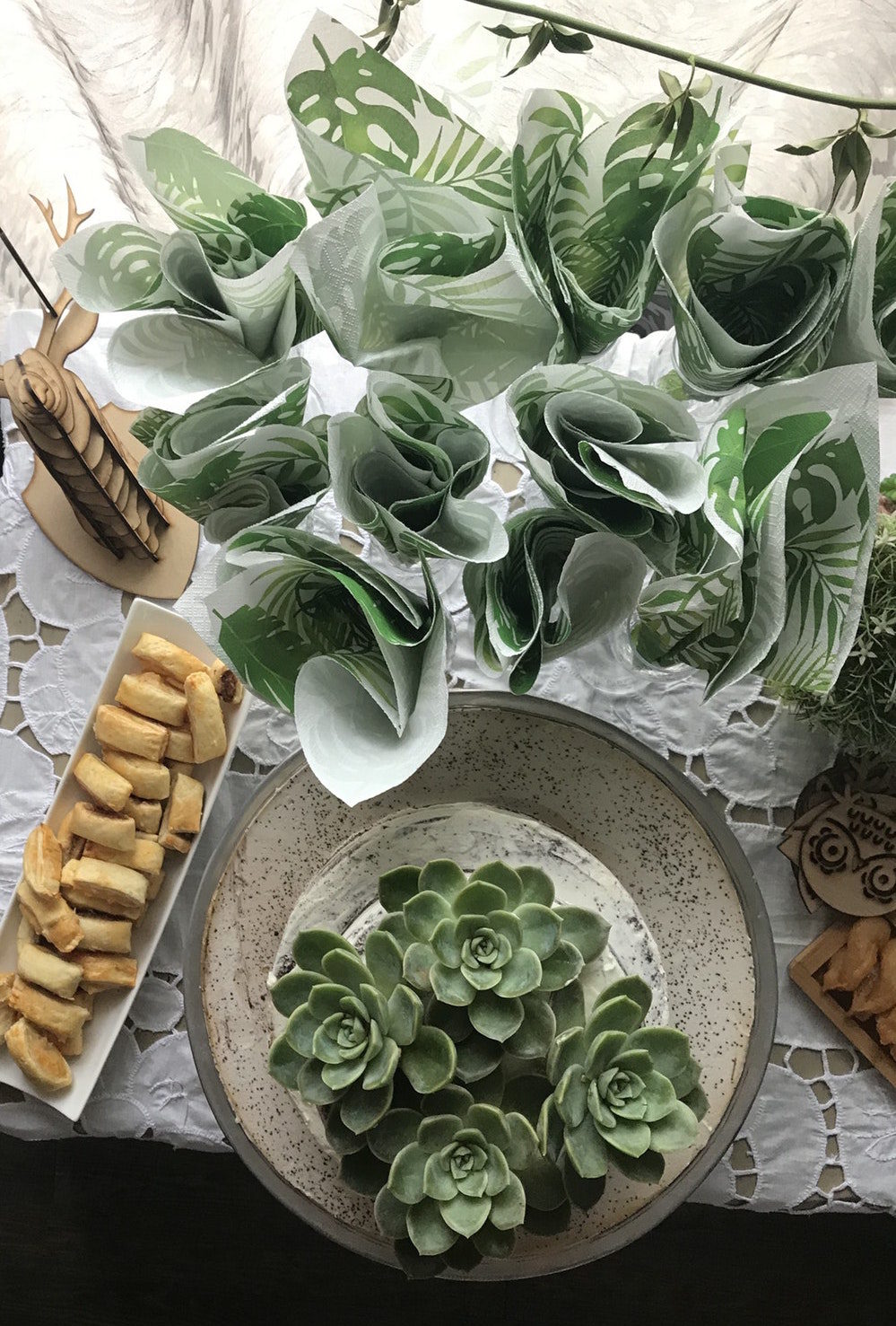 Plant cuttings are meaning gifts at a memorial service