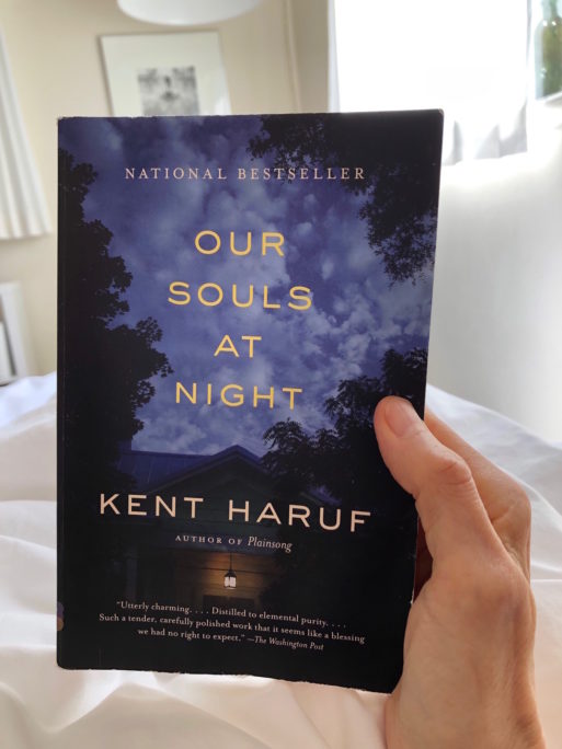 The cover of the book "Our Souls at Night" about loss of a spouse