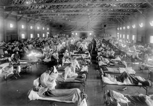 Image of a hospital from the Spanish Flu Pandemic in 1918