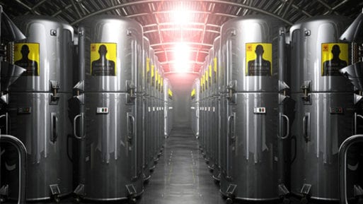 A cryonics facility as talked about in Dr. Shermer's Heavens on Earth