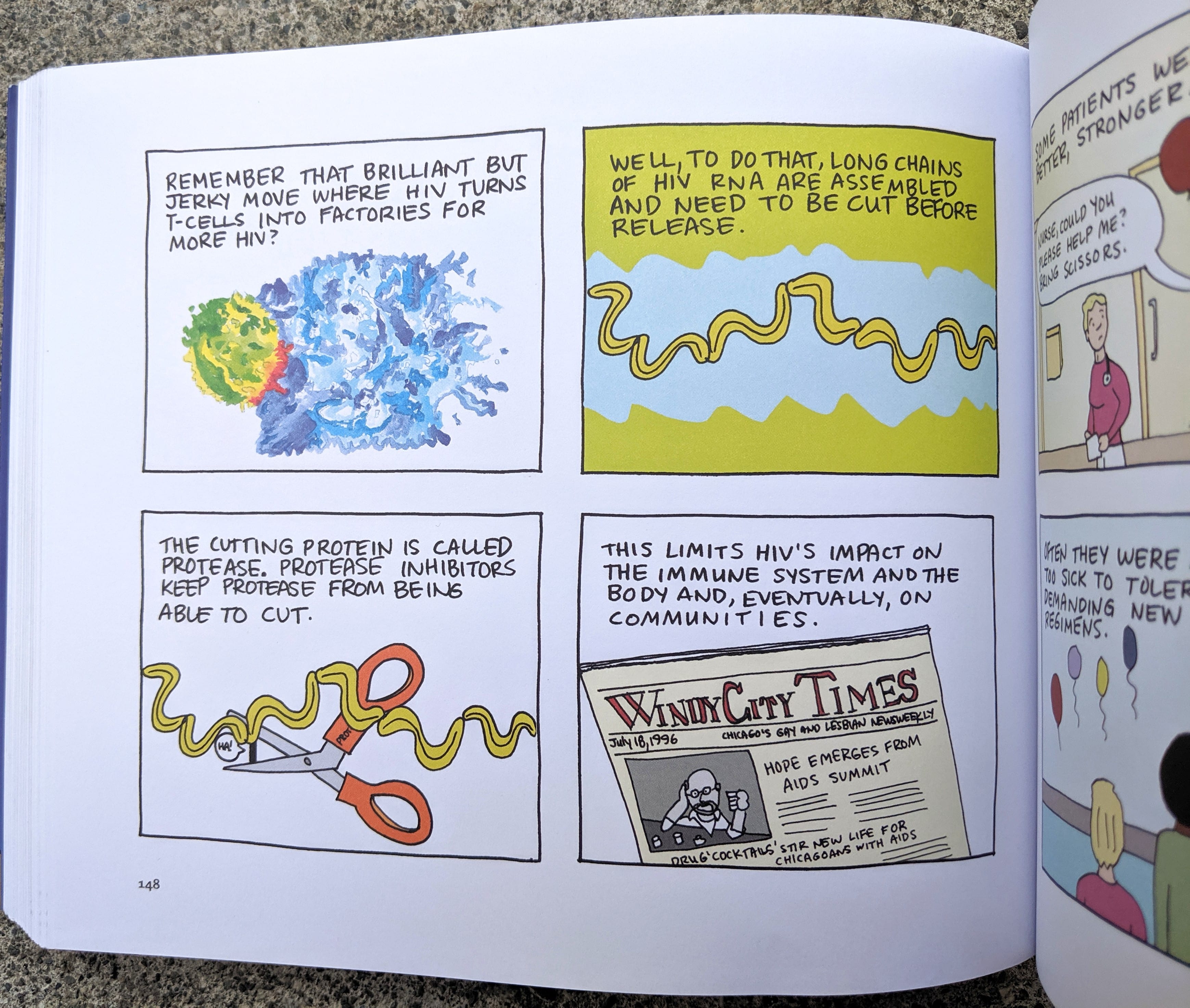 illustration of HIV/AIDS treatment in Taking Turns