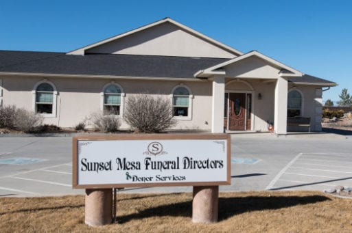 Sunset Mesa Funeral Directors before its doors closed