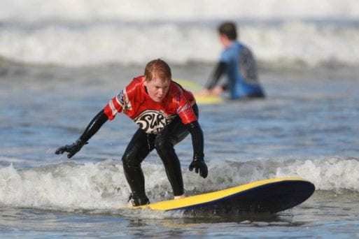 DD surfing six months after a stem cell transplant that failed to save his life