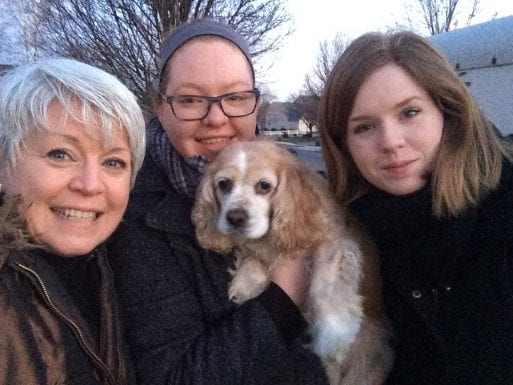 Jill Kearney, founder and CEO of Senior Moves By Design, with her daughters.