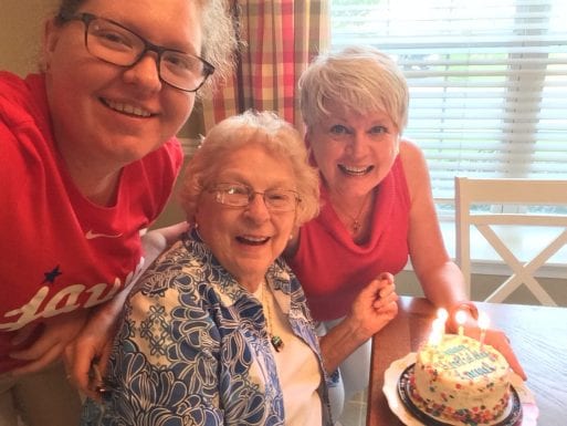 Jill Kearney, founder and CEO of Senior Moves By Design, with her mother and daughter.