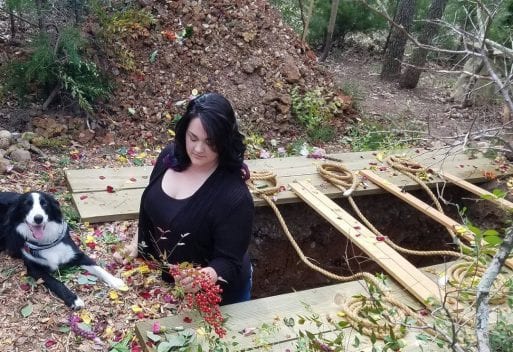 therapy dog at a funeral