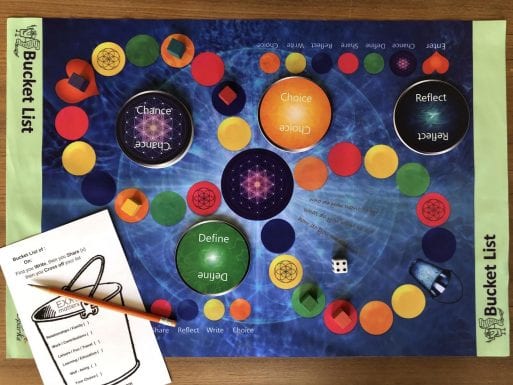 Game board of the Bucket List helps players talk about death