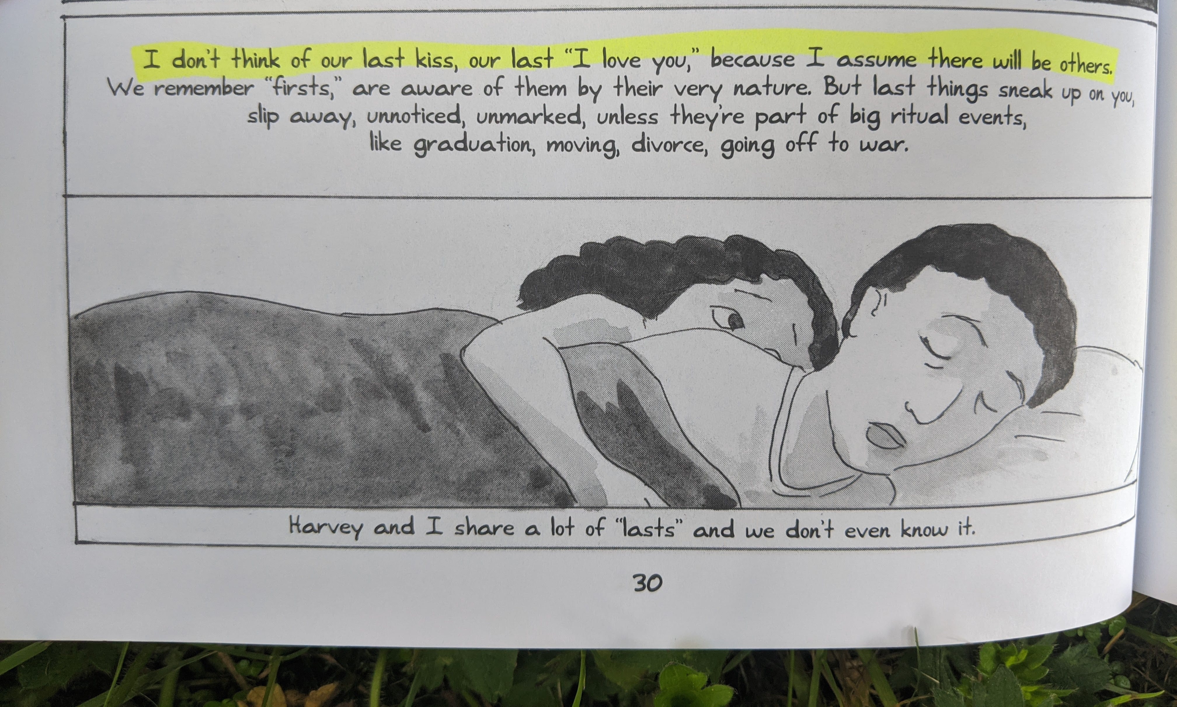 An image from Marissa Moss graphic novel about ALS