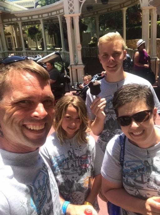 Lisa Marie Schnaath celebrates her adult wish with family at Disney World.