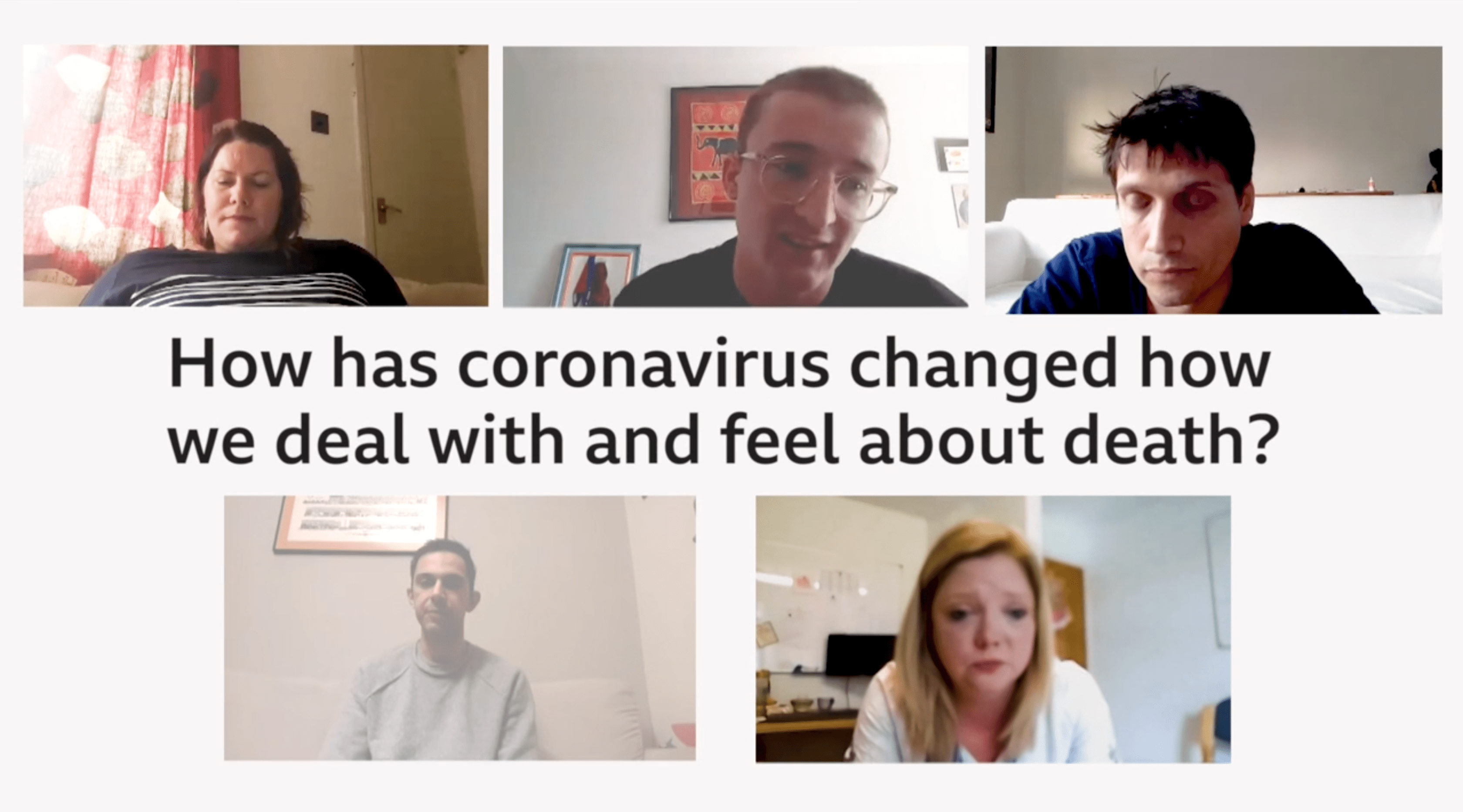 Clip fom BBC News film about end -of-life care during theCovid- 19 crisis