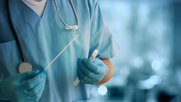 healthcare worker testing for coronavirus