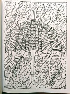 Excerpt from adult coloring book by jen meyers "F*ck cancer"