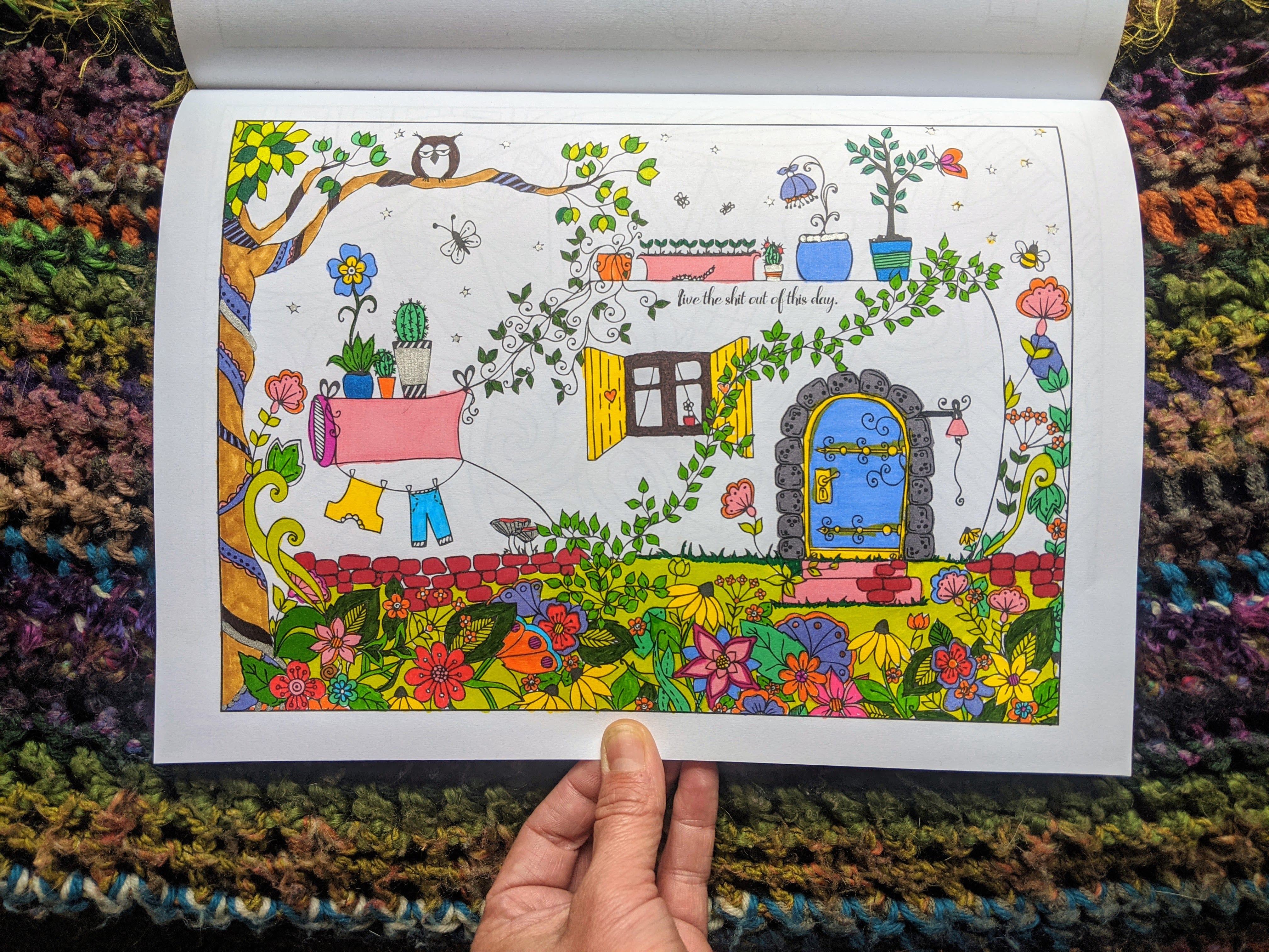 Image from the adult coloring book for people with cancer