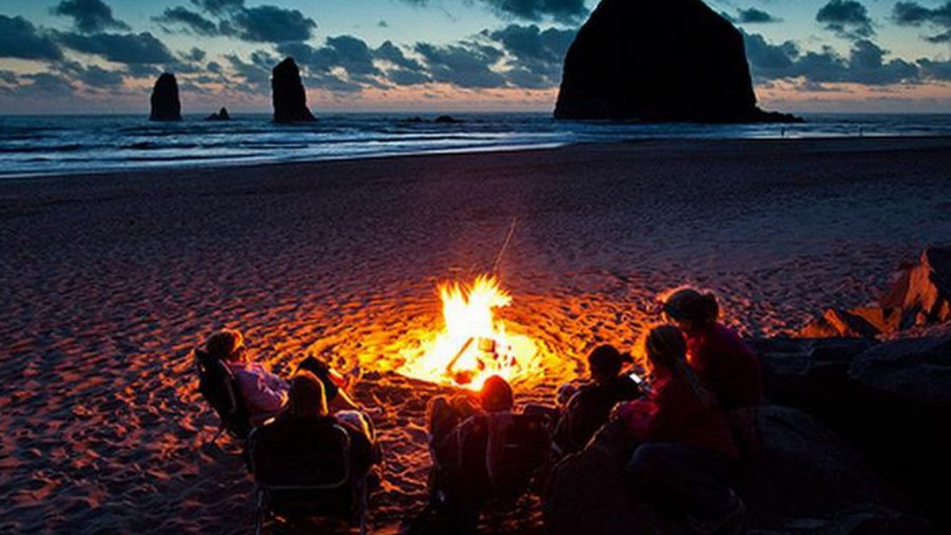 Image of people of the beach for a celebration of life