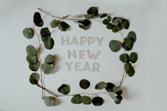 Happy New Year wreath