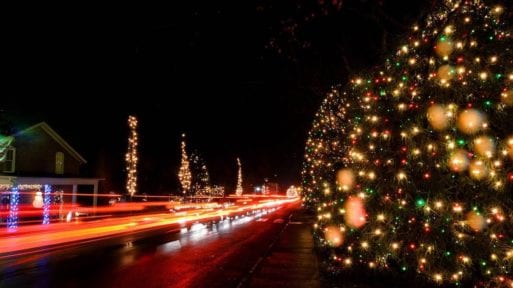 Lights in North Carolina in March brought cheer during the pandemic.