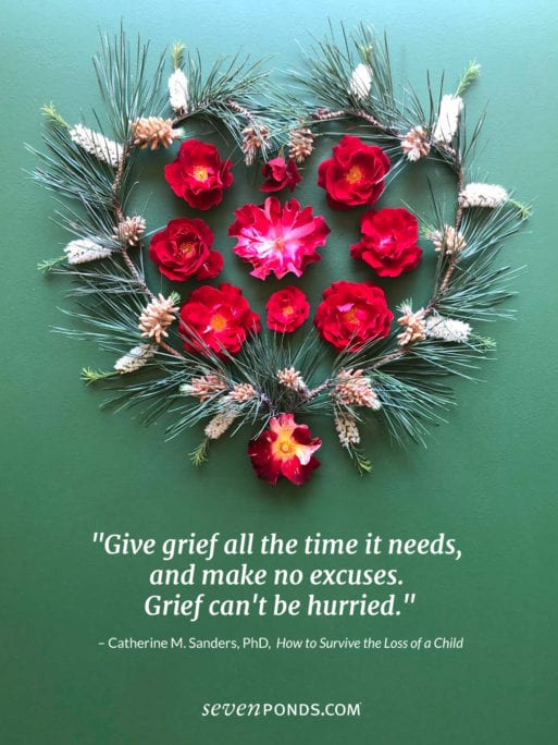holiday heart plus quote about grief