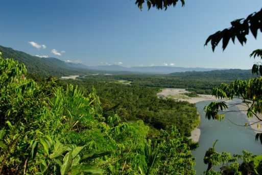A mountain view of Manu National Park, where the Matsigenka live